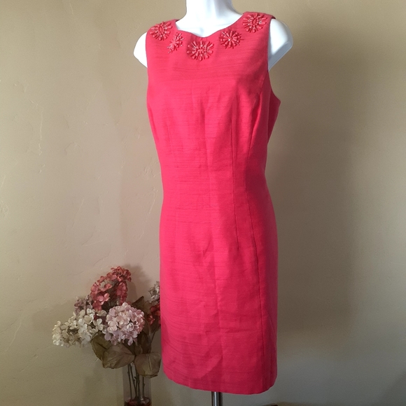 Jones New York Beaded Linen Dress - Picture 2 of 4
